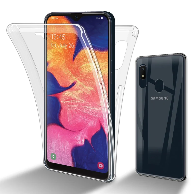 Cadorabo Hülle kompatibel mit Samsung Galaxy A10e / A20e 360° Full Body Schutzhülle - Front- und Rückenschutz, Rundumschutz mit Displayschutz