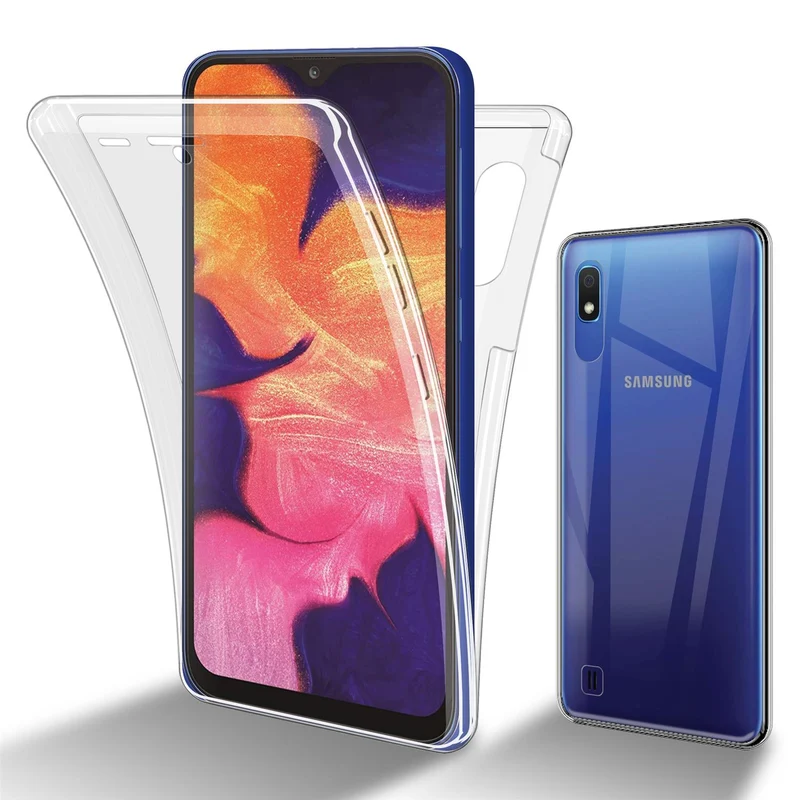 Cadorabo Hülle kompatibel mit Samsung Galaxy A10 / M10 360° Full Body Schutzhülle - Front- und Rückenschutz, Rundumschutz mit Displayschutz