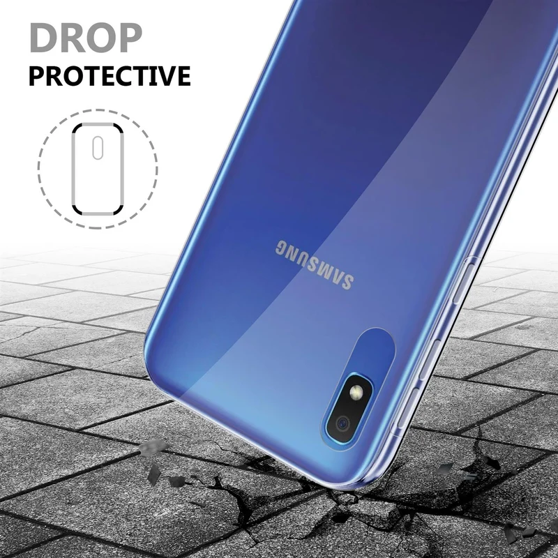 Cadorabo Hülle kompatibel mit Samsung Galaxy A10 / M10 360° Full Body Schutzhülle - Front- und Rückenschutz, Rundumschutz mit Displayschutz