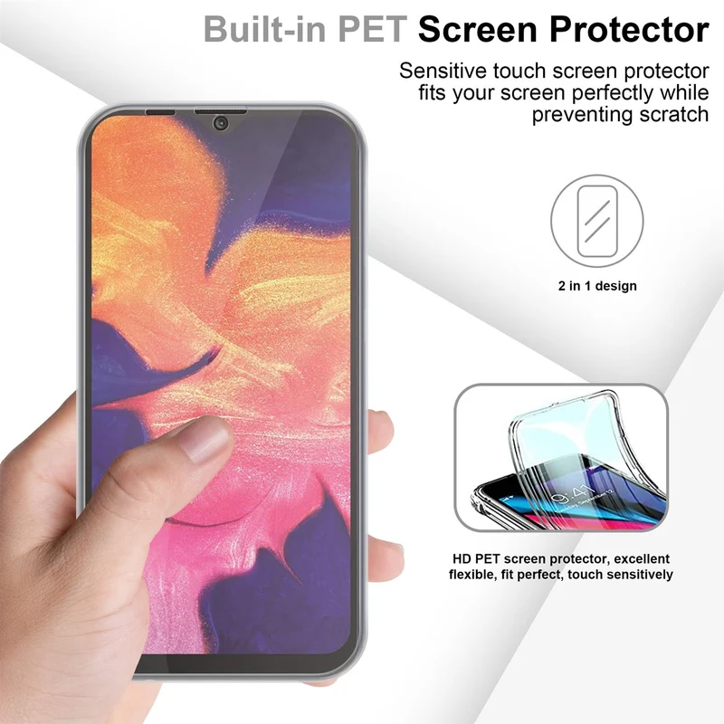 Cadorabo Hülle kompatibel mit Samsung Galaxy A10 / M10 360° Full Body Schutzhülle - Front- und Rückenschutz, Rundumschutz mit Displayschutz
