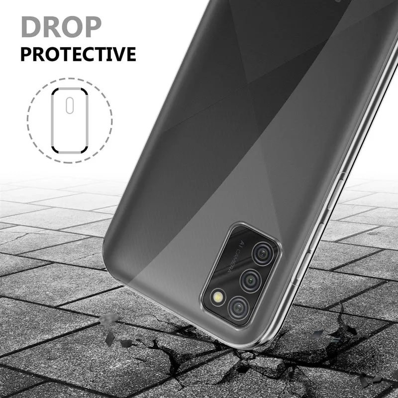 Cadorabo Hülle kompatibel mit Samsung Galaxy A02s 360° Full Body Schutzhülle - Front- und Rückenschutz, Rundumschutz mit Displayschutz