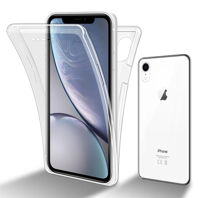 Cadorabo Hülle kompatibel mit Apple iPhone XR 360° Full Body Schutzhülle - Front- und Rückenschutz, Rundumschutz mit Displayschutz
