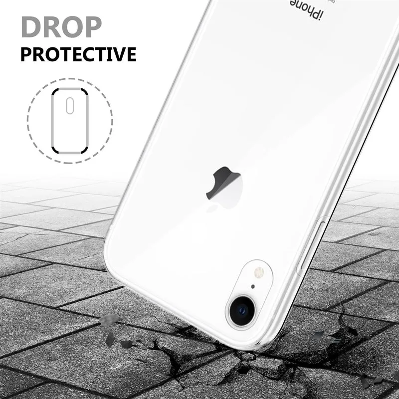 Cadorabo Hülle kompatibel mit Apple iPhone XR 360° Full Body Schutzhülle - Front- und Rückenschutz, Rundumschutz mit Displayschutz