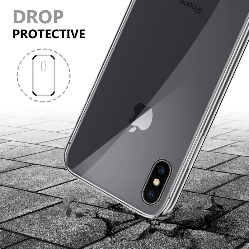 Cadorabo Hülle kompatibel mit Apple iPhone X / XS 360° Full Body Schutzhülle - Front- und Rückenschutz, Rundumschutz mit Displayschutz