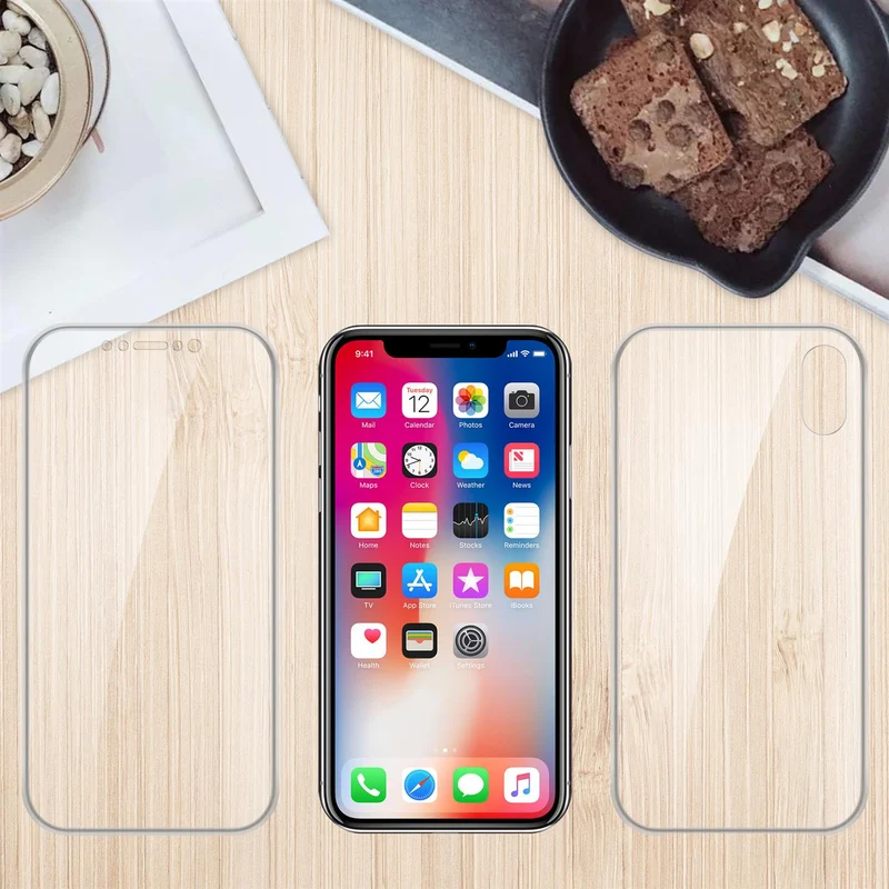 Cadorabo Hülle kompatibel mit Apple iPhone X / XS 360° Full Body Schutzhülle - Front- und Rückenschutz, Rundumschutz mit Displayschutz