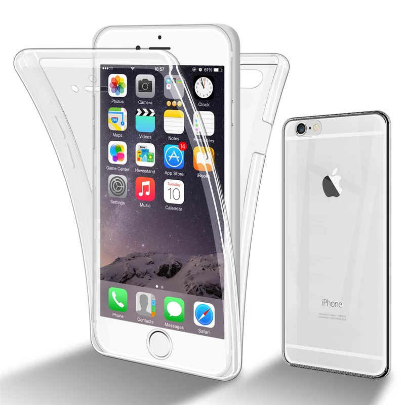 Cadorabo Hülle kompatibel mit Apple iPhone 6 PLUS / 6S PLUS 360° Full Body Schutzhülle - Front- und Rückenschutz, Rundumschutz mit Displayschutz