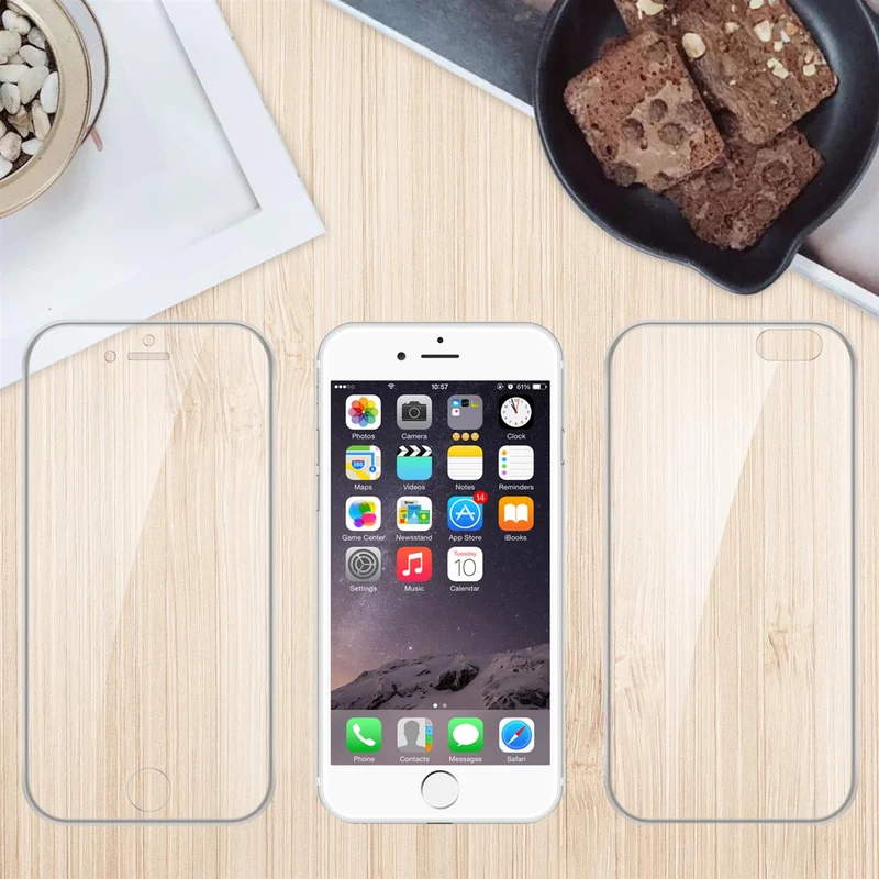 Cadorabo Hülle kompatibel mit Apple iPhone 6 / 6S 360° Full Body Schutzhülle - Front- und Rückenschutz, Rundumschutz mit Displayschutz