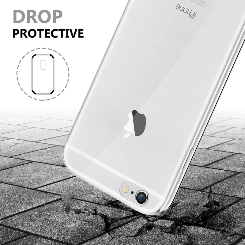 Cadorabo Hülle kompatibel mit Apple iPhone 6 / 6S 360° Full Body Schutzhülle - Front- und Rückenschutz, Rundumschutz mit Displayschutz
