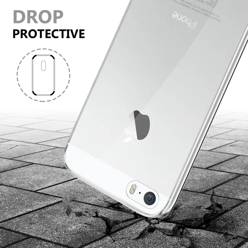 Cadorabo Hülle kompatibel mit Apple iPhone 5 / 5S / SE 2016 360° Full Body Schutzhülle - Front- und Rückenschutz, Rundumschutz mit Displayschutz