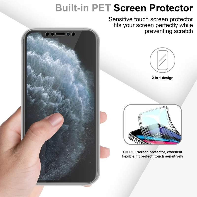 Cadorabo Hülle kompatibel mit Apple iPhone 11 PRO MAX 360° Full Body Schutzhülle - Front- und Rückenschutz, Rundumschutz mit Displayschutz