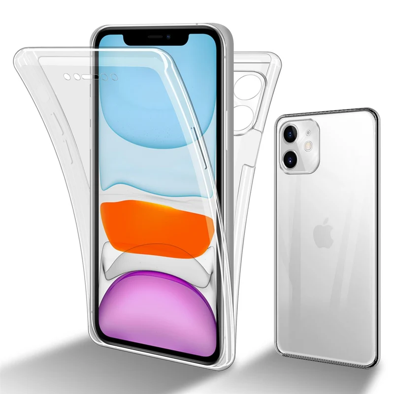 Cadorabo Hülle kompatibel mit Apple iPhone 11 360° Full Body Schutzhülle - Front- und Rückenschutz, Rundumschutz mit Displayschutz