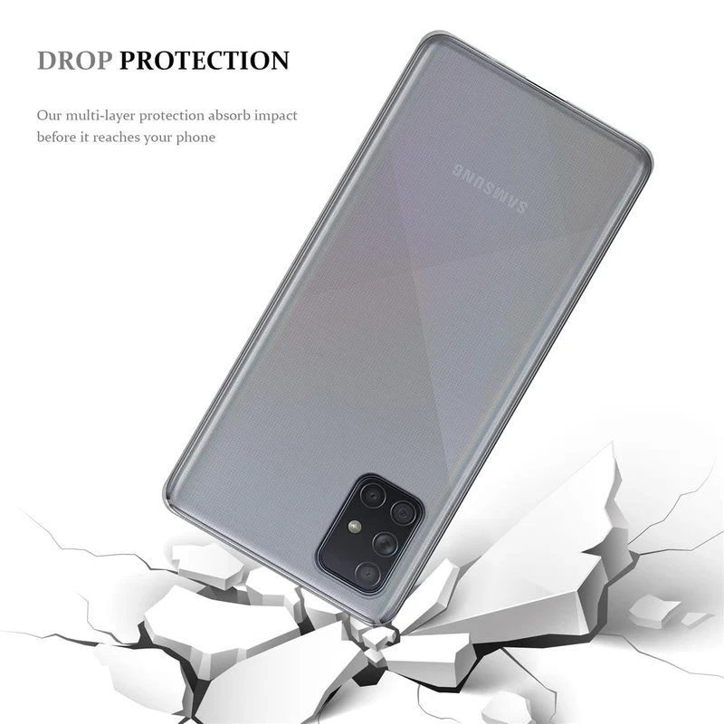 Cadorabo Hülle kompatibel mit Samsung Galaxy A72 4G / 5G Schutzhülle aus flexiblem TPU Silikon