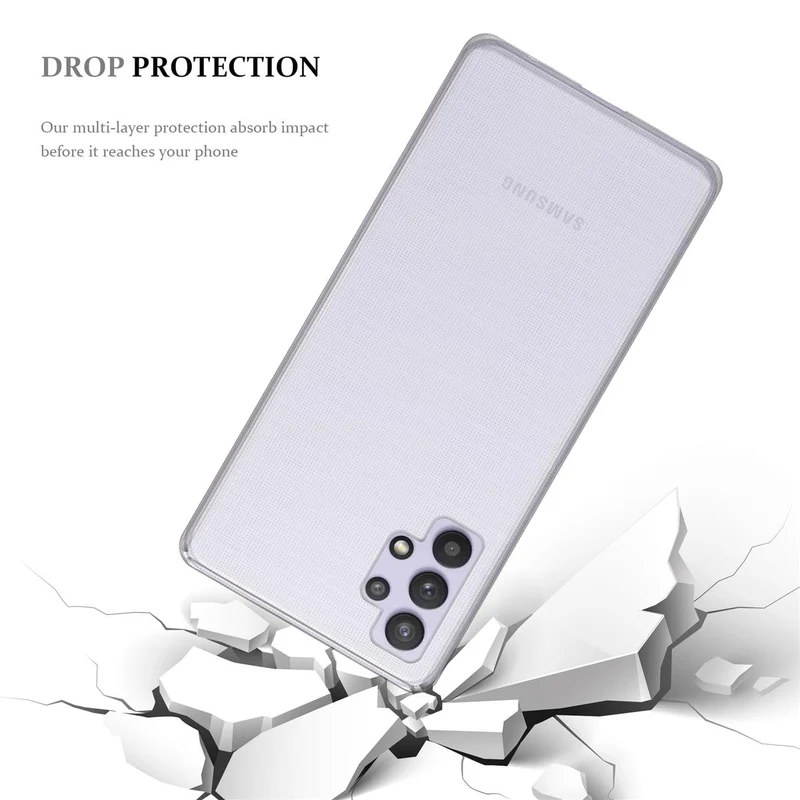 Cadorabo Hülle kompatibel mit Samsung Galaxy A32 5G Schutzhülle aus flexiblem TPU Silikon