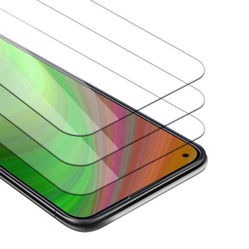 Cadorabo 3x Panzer Folie kompatibel mit ZTE Blade V2020 - Schutzfolie 3er Pack Gehärtetes (Tempered) Display-Schutzglas in 9H Härte mit 3D Touch Kompatibilität