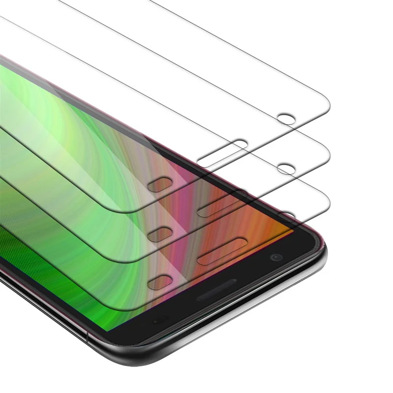 Cadorabo 3x Panzer Folie kompatibel mit ZTE Blade A3 2020 - Schutzfolie 3er Pack Gehärtetes (Tempered) Display-Schutzglas in 9H Härte mit 3D Touch Kompatibilität
