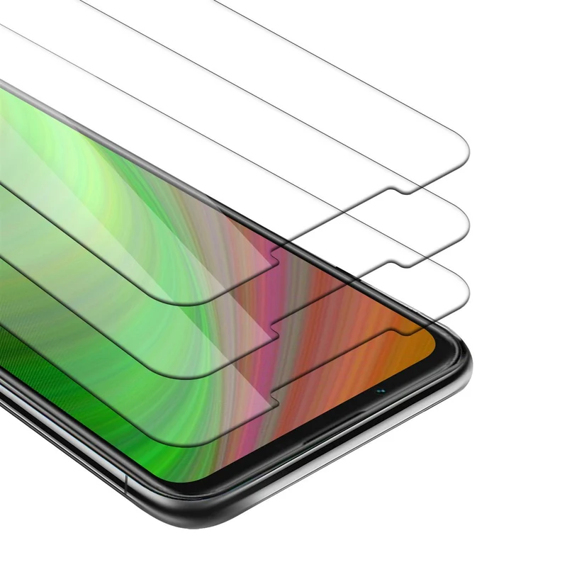 Cadorabo 3x Panzer Folie kompatibel mit ZTE Nubia PLAY - Schutzfolie 3er Pack Gehärtetes (Tempered) Display-Schutzglas in 9H Härte mit 3D Touch Kompatibilität