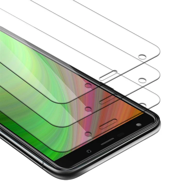 Cadorabo 3x Panzer Folie kompatibel mit WIKO Y61 - Schutzfolie 3er Pack Gehärtetes (Tempered) Display-Schutzglas in 9H Härte mit 3D Touch Kompatibilität