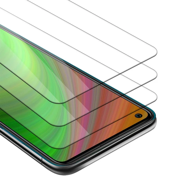 Cadorabo 3x Panzer Folie kompatibel mit WIKO VIEW 5 PLUS - Schutzfolie 3er Pack Gehärtetes (Tempered) Display-Schutzglas in 9H Härte mit 3D Touch Kompatibilität