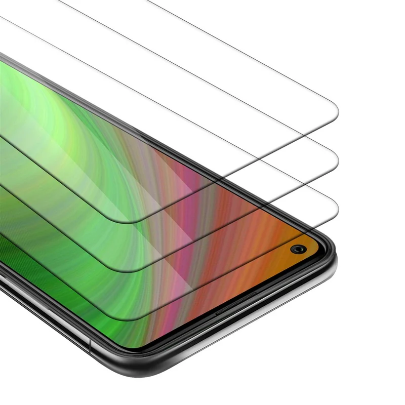 Cadorabo 3x Panzer Folie kompatibel mit WIKO VIEW 5 - Schutzfolie 3er Pack Gehärtetes (Tempered) Display-Schutzglas in 9H Härte mit 3D Touch Kompatibilität