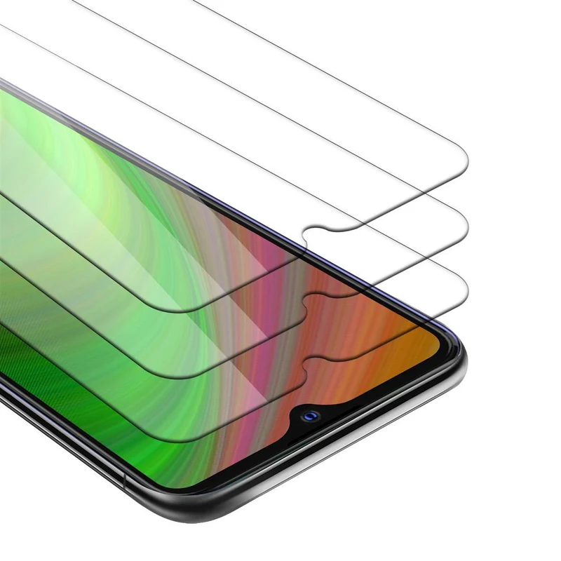 Cadorabo 3x Panzer Folie kompatibel mit WIKO VIEW 4 LITE - Schutzfolie 3er Pack Gehärtetes (Tempered) Display-Schutzglas in 9H Härte mit 3D Touch Kompatibilität