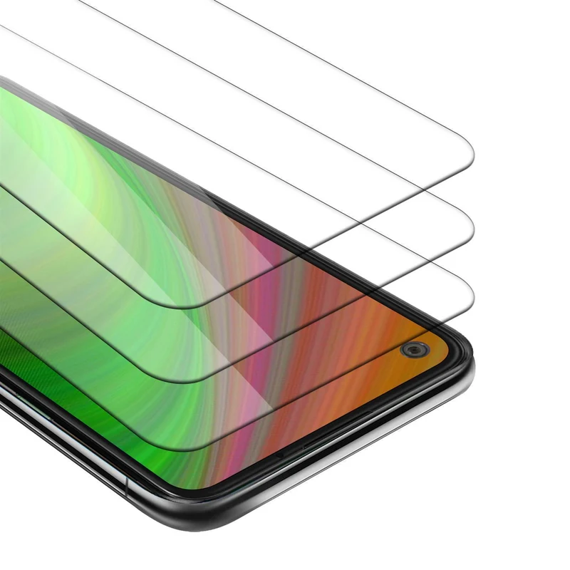 Cadorabo 3x Panzer Folie kompatibel mit Nokia 3,4 - Schutzfolie 3er Pack Gehärtetes (Tempered) Display-Schutzglas in 9H Härte mit 3D Touch Kompatibilität