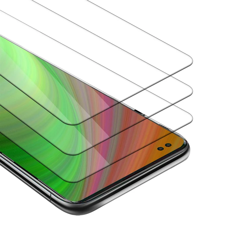 Cadorabo 3x Panzer Folie kompatibel mit Motorola MOTO G 5G PLUS - Schutzfolie 3er Pack Gehärtetes (Tempered) Display-Schutzglas in 9H Härte mit 3D Touch Kompatibilität