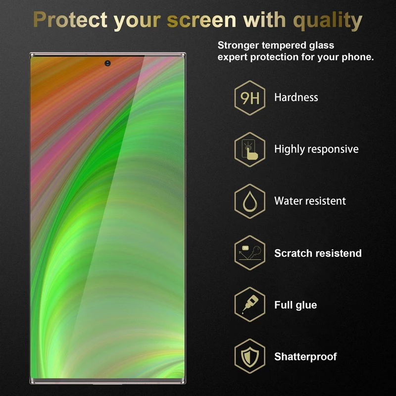 Cadorabo Panzer Folie kompatibel mit Samsung Galaxy NOTE 20 ULTRA - Schutzfolie Gehärtetes (Tempered) Display-Schutzglas in 9H Härte mit 3D Touch Kompatibilität