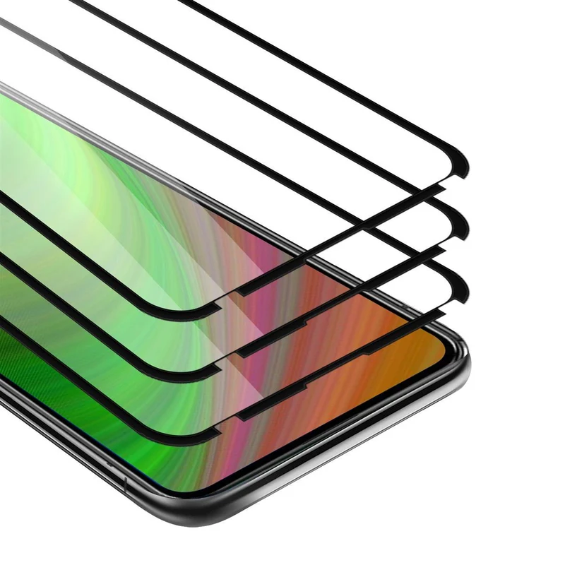 Cadorabo 3x Vollbild Panzer Folie kompatibel mit Asus ZenFone 7 - Schutzfolie 3er Pack Gehärtetes (Tempered) Display-Schutzglas in 9H Härte mit 3D Touch