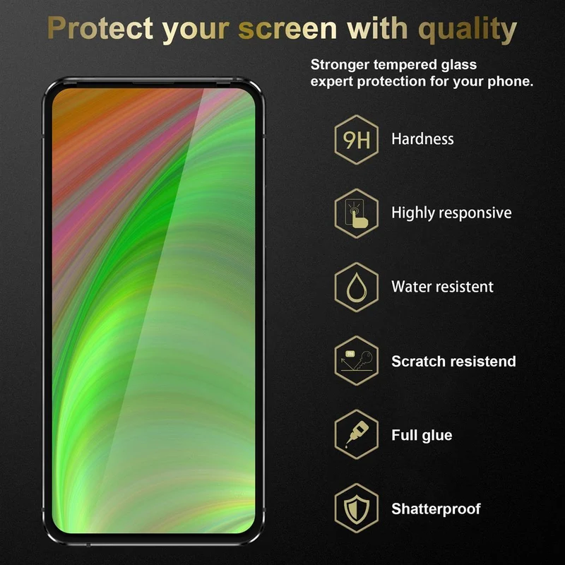 Cadorabo 3x Vollbild Panzer Folie kompatibel mit Asus ZenFone 7 - Schutzfolie 3er Pack Gehärtetes (Tempered) Display-Schutzglas in 9H Härte mit 3D Touch