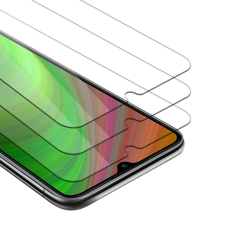 Cadorabo 3x Panzer Folie kompatibel mit Vivo Y20s - Schutzfolie 3er Pack Gehärtetes (Tempered) Display-Schutzglas in 9H Härte mit 3D Touch Kompatibilität