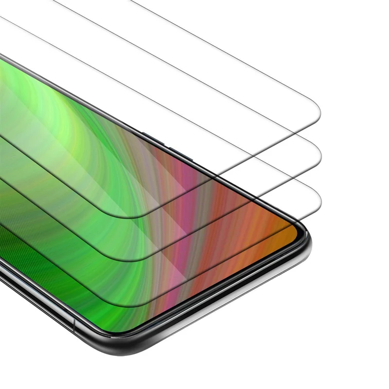 Cadorabo 3x Panzer Folie kompatibel mit Vivo V17 PRO - Schutzfolie 3er Pack Gehärtetes (Tempered) Display-Schutzglas in 9H Härte mit 3D Touch Kompatibilität