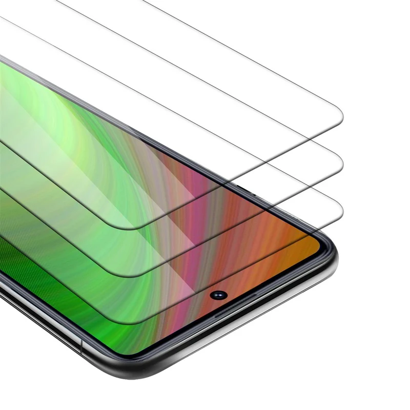 Cadorabo 3x Panzer Folie kompatibel mit Xiaomi RedMi NOTE 9 PRO / NOTE 9S - Schutzfolie 3er Pack Gehärtetes (Tempered) Display-Schutzglas in 9H Härte mit 3D Touch Kompatibilität