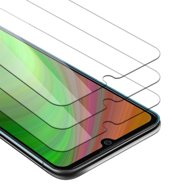 Cadorabo 3x Panzer Folie kompatibel mit ZTE Blade A5 2020 - Schutzfolie 3er Pack Gehärtetes (Tempered) Display-Schutzglas in 9H Härte mit 3D Touch Kompatibilität