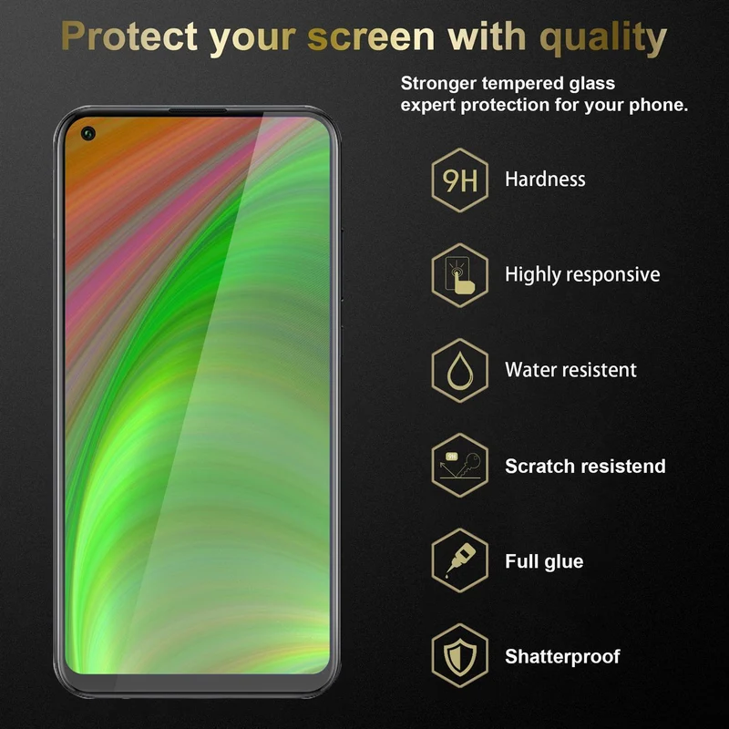 Cadorabo 3x Panzer Folie kompatibel mit OnePlus 8T - Schutzfolie 3er Pack Gehärtetes (Tempered) Display-Schutzglas in 9H Härte mit 3D Touch Kompatibilität