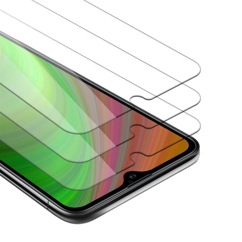 Cadorabo 3x Panzer Folie kompatibel mit Motorola MOTO E7 PLUS - Schutzfolie 3er Pack Gehärtetes (Tempered) Display-Schutzglas in 9H Härte mit 3D Touch Kompatibilität