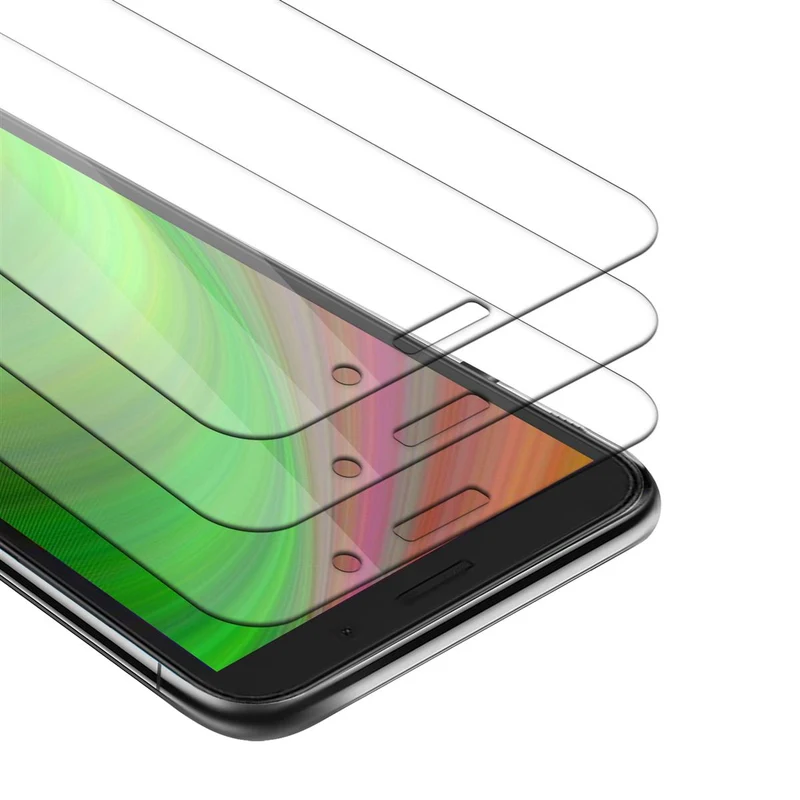 Cadorabo 3x Panzer Folie kompatibel mit Honor 9S / Huawei Y5P - Schutzfolie 3er Pack Gehärtetes (Tempered) Display-Schutzglas in 9H Härte mit 3D Touch Kompatibilität