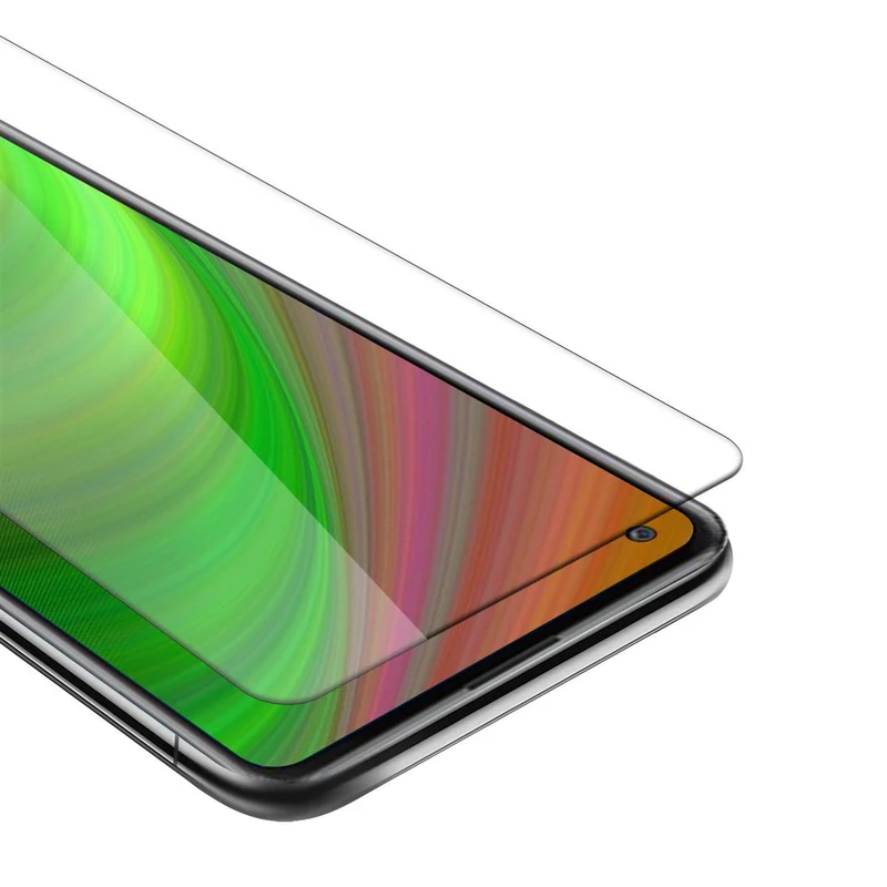Cadorabo Panzer Folie kompatibel mit Samsung Galaxy A21s - Schutzfolie Gehärtetes (Tempered) Display-Schutzglas in 9H Härte mit 3D Touch Kompatibilität
