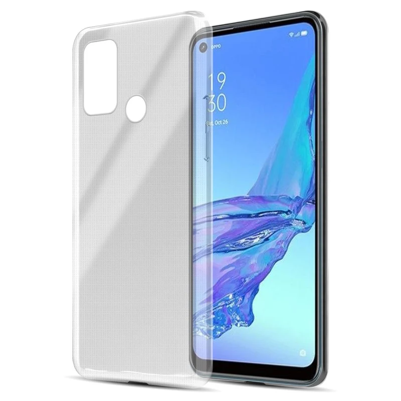 Cadorabo Hülle kompatibel mit Oppo A53 Schutzhülle aus flexiblem TPU Silikon