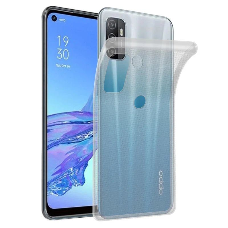 Cadorabo Hülle kompatibel mit Oppo A53 Schutzhülle aus flexiblem TPU Silikon
