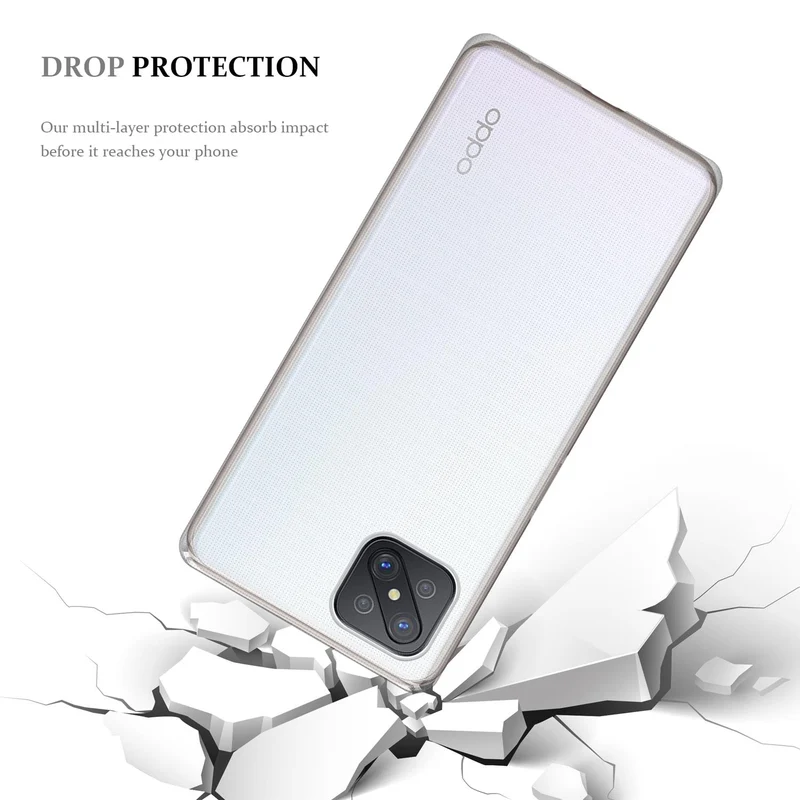 Cadorabo Hülle kompatibel mit Oppo Reno4 Z Schutzhülle aus flexiblem TPU Silikon