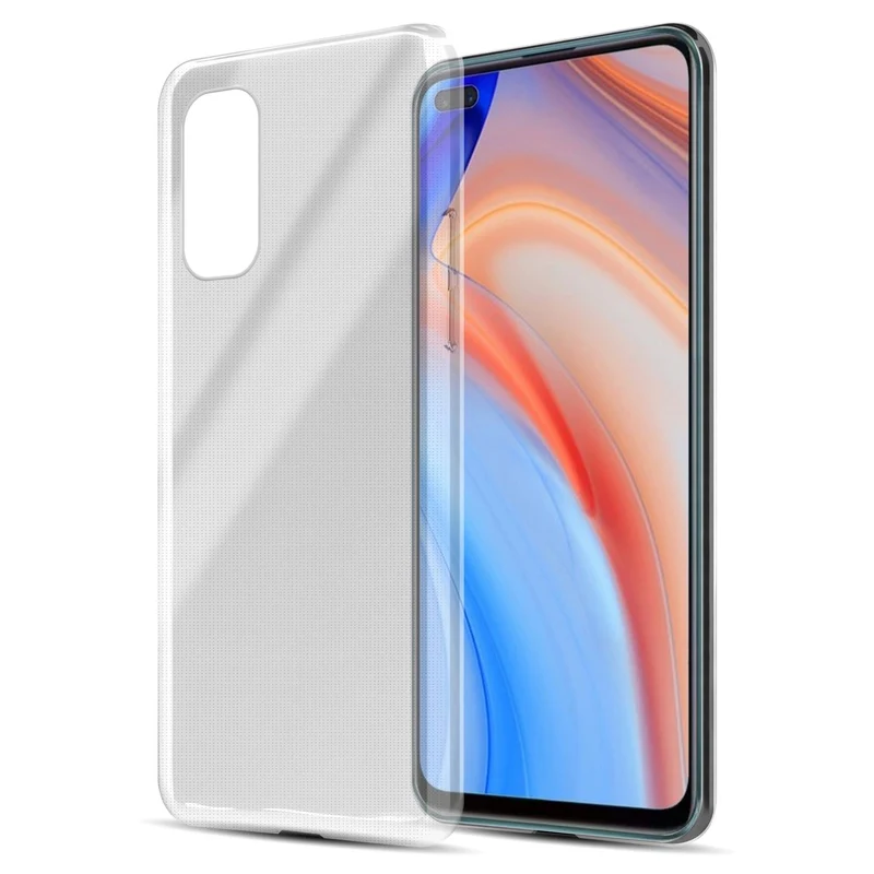 Cadorabo Hülle kompatibel mit Oppo Reno4 Schutzhülle aus flexiblem TPU Silikon