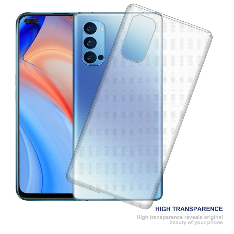 Cadorabo Hülle kompatibel mit Oppo Reno4 Schutzhülle aus flexiblem TPU Silikon