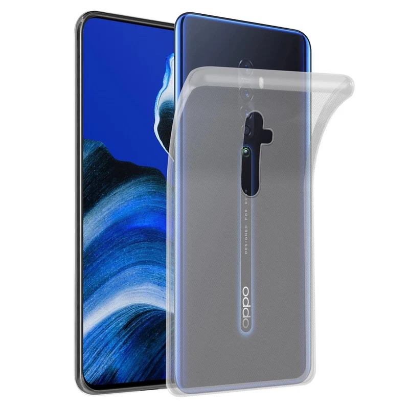 Cadorabo Hülle kompatibel mit Oppo Reno2 Schutzhülle aus flexiblem TPU Silikon