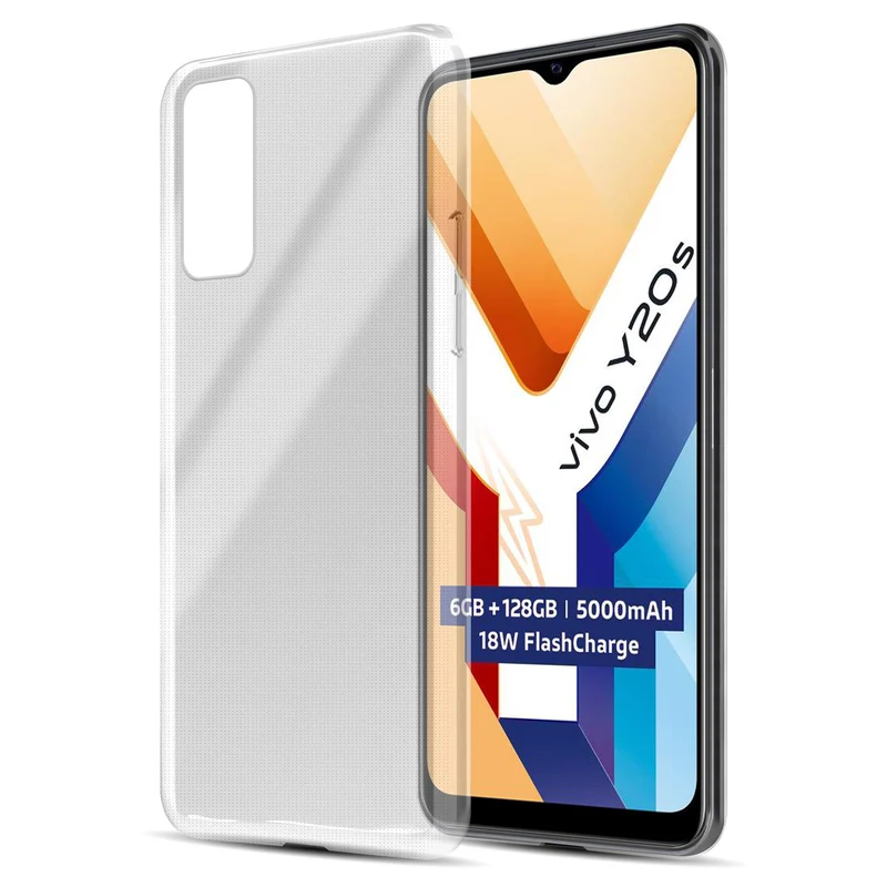 Cadorabo Hülle kompatibel mit Vivo Y20s Schutzhülle aus flexiblem TPU Silikon