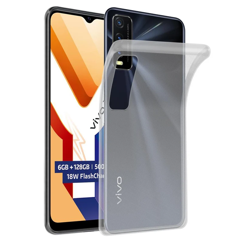 Cadorabo Hülle kompatibel mit Vivo Y20s Schutzhülle aus flexiblem TPU Silikon