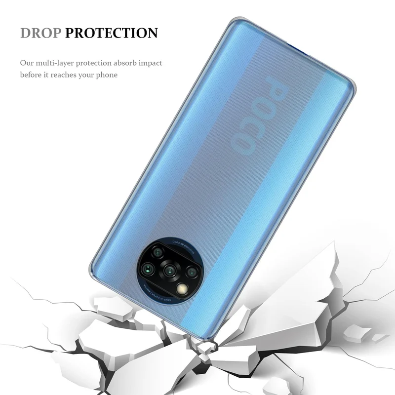 Cadorabo Hülle kompatibel mit Xiaomi POCO X3 NFC Schutzhülle aus flexiblem TPU Silikon