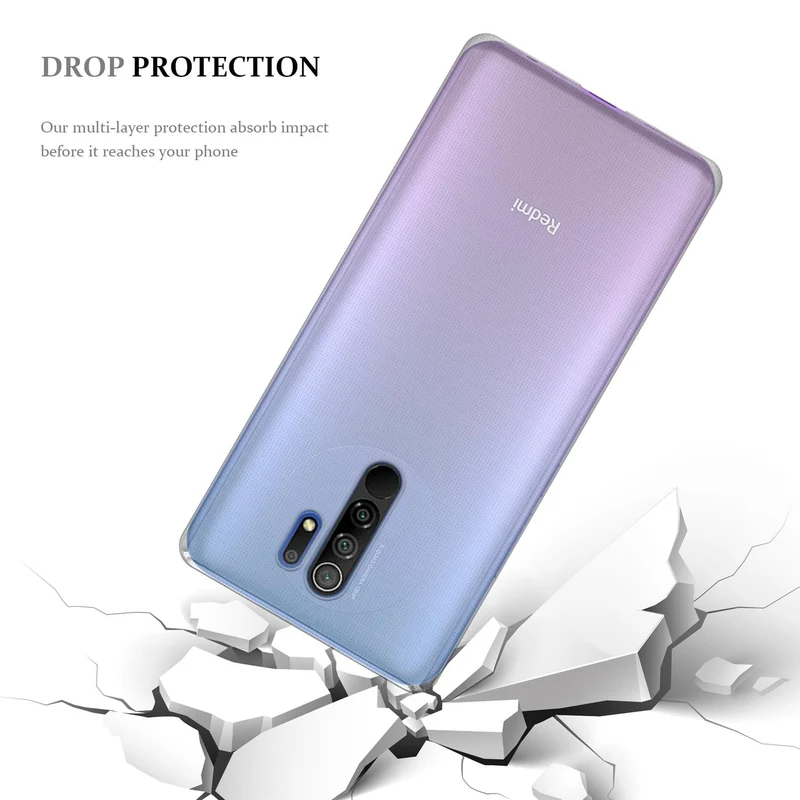 Cadorabo Hülle kompatibel mit Xiaomi RedMi 9 Schutzhülle aus flexiblem TPU Silikon