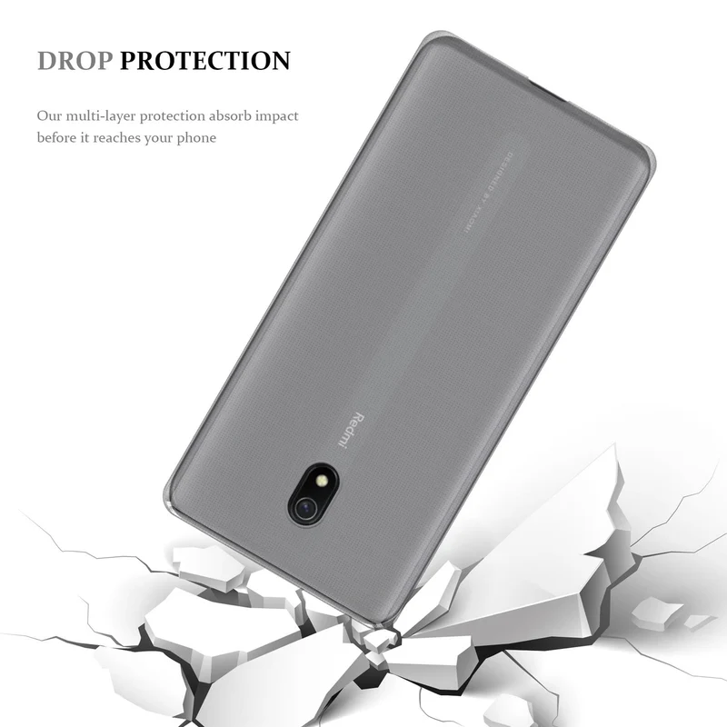 Cadorabo Hülle kompatibel mit Xiaomi RedMi 8A Schutzhülle aus flexiblem TPU Silikon