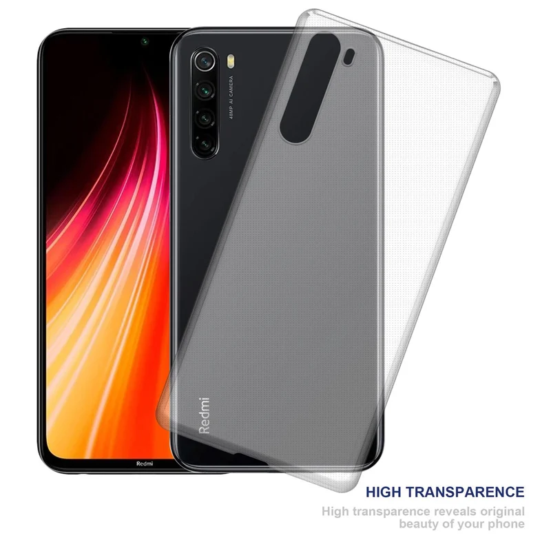 Cadorabo Hülle kompatibel mit Xiaomi RedMi NOTE 8 Schutzhülle aus flexiblem TPU Silikon