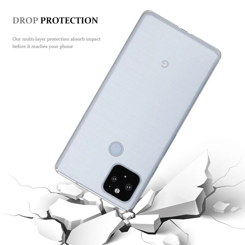 Cadorabo Hülle kompatibel mit Google PIXEL 5 Schutzhülle aus flexiblem TPU Silikon